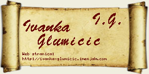 Ivanka Glumičić vizit kartica